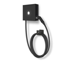 Smappee - Laadpaal - EV Wall Home,Zwart, 3F-22 kW, Type 2 kabel 8m,Rechts,met kabelhouder